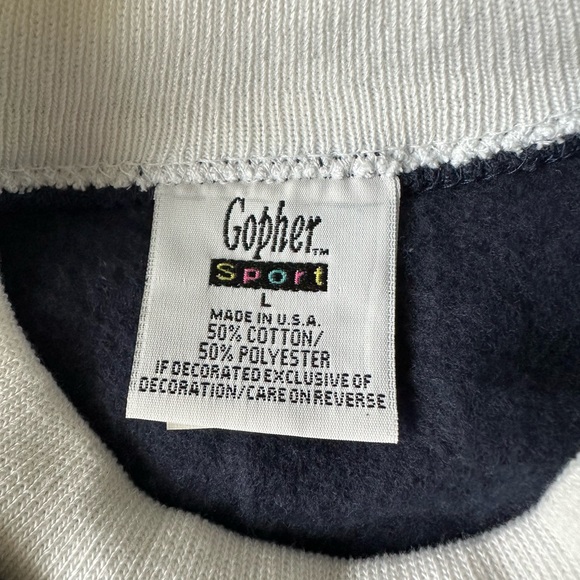 Vintage gopher sport sweatshirt size large angels blowing horn - Picture 3 of 4